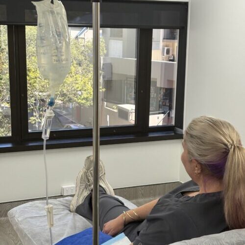 An IV infusion at Queensland Skin and Laser Brisbane