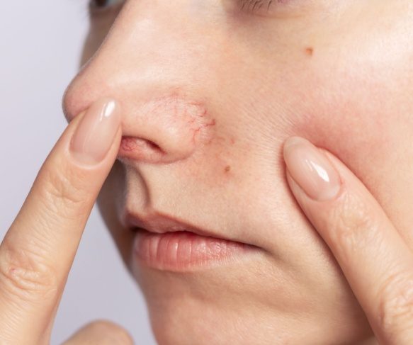 treat redness rosacea broken capillaries with 1064nm vascular laser