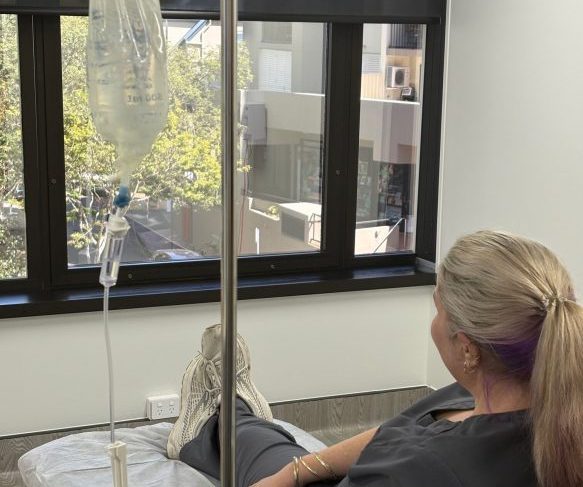 An IV infusion at Queensland Skin and Laser Brisbane